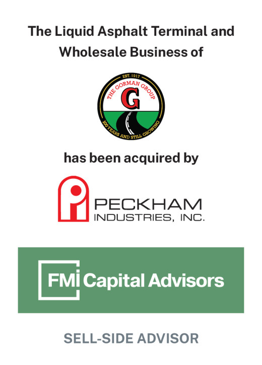 About The Gorman Group’s Liquid Asphalt Terminal Assets 