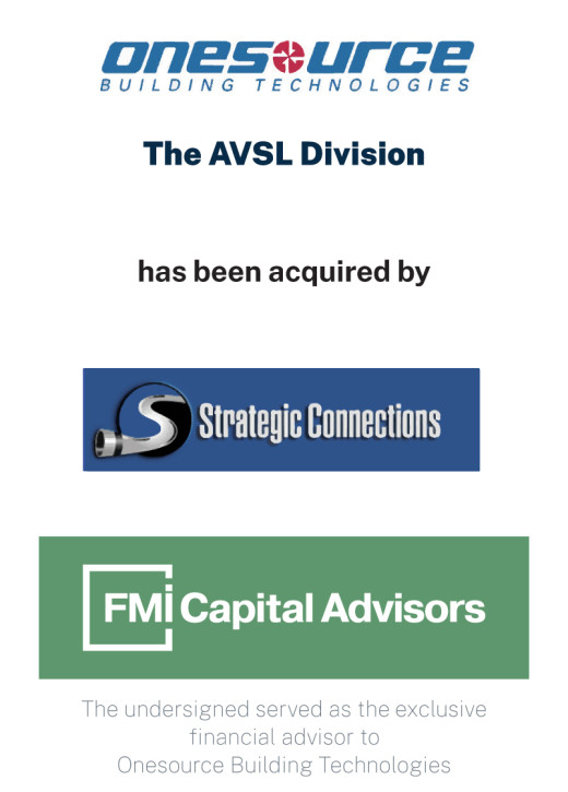 About Onesource Building Technologies– AVSL Division